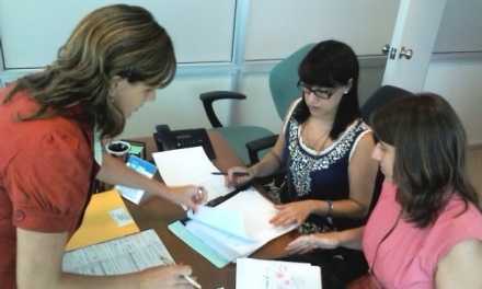 El equipo de la Defensoría trabajando