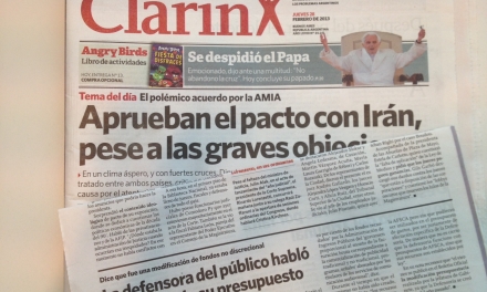 Imagen del derecho a réplica publicado en Clarín