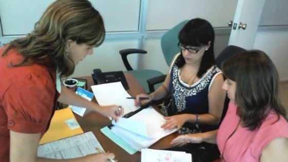 El equipo de la Defensoría trabajando