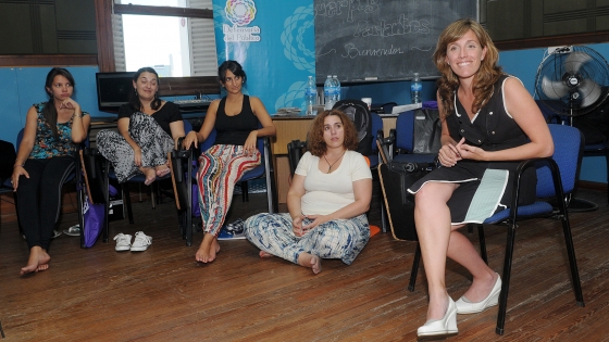 Cynthia Ottaviano participó de un taller de lengua de señas