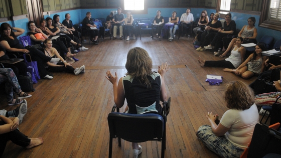 Cynthia Ottaviano participó de un taller de lengua de señas